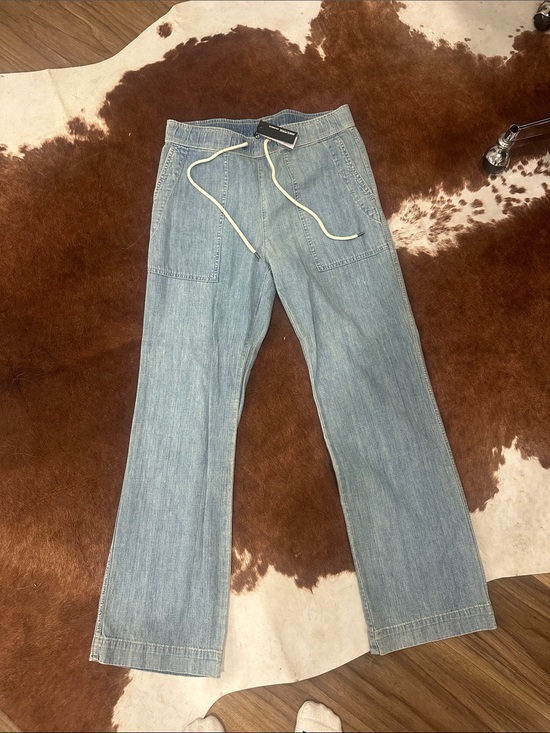 James Perse Pants - James Perse Light Blue Denim Drawstring Pants